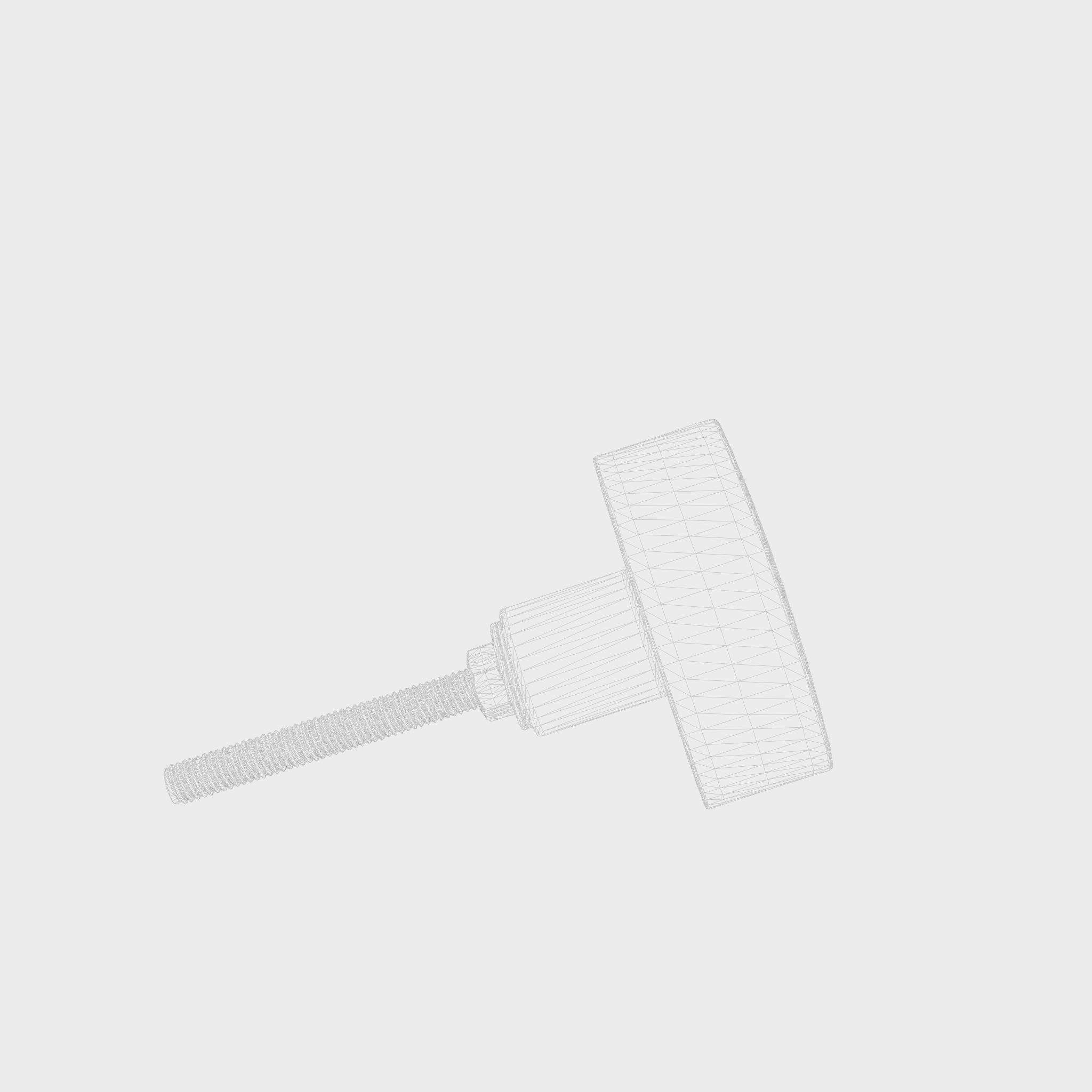 3D Model of a knob in marble with a screw Low-poly 3D model_7