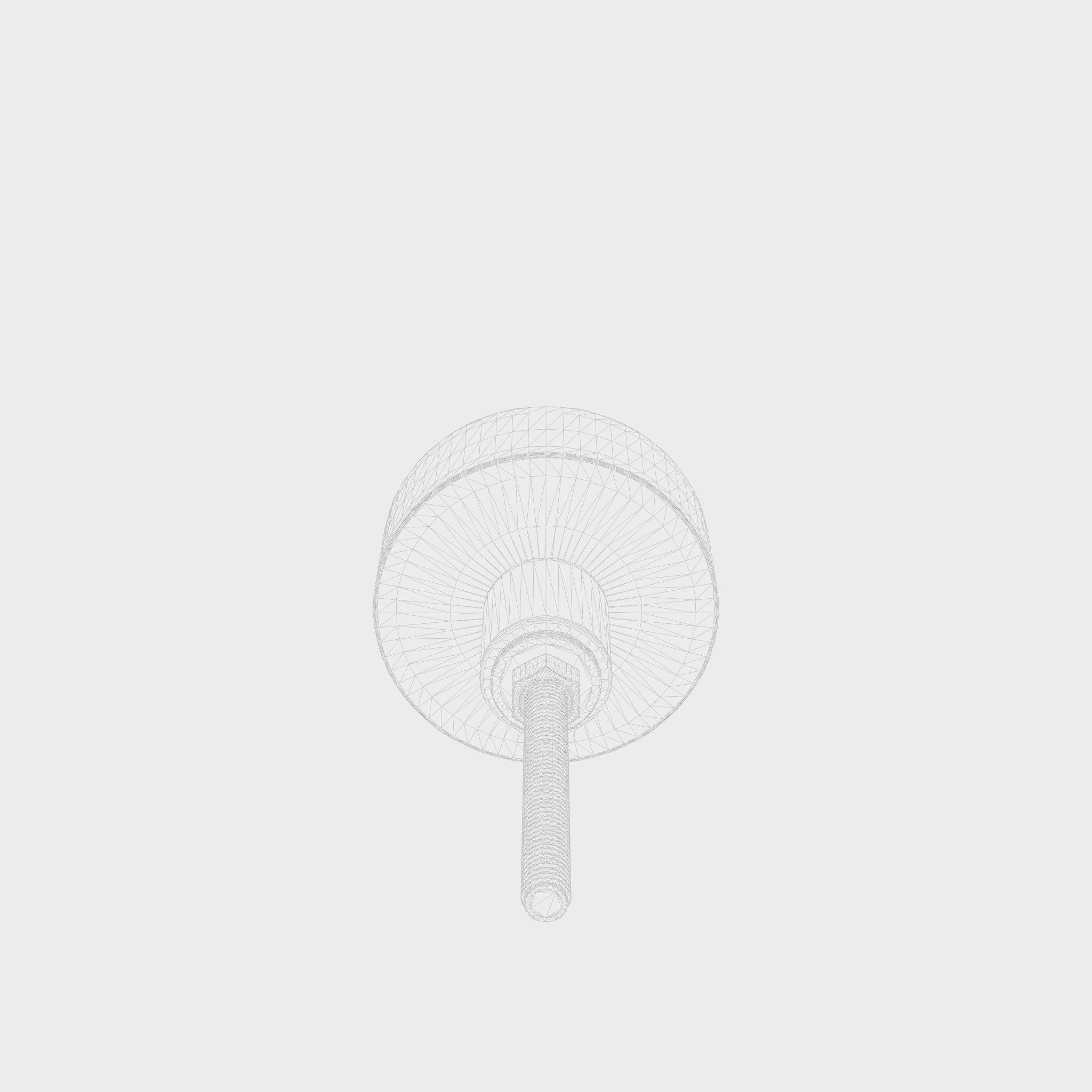 3D Model of a knob in marble with a screw Low-poly 3D model_8