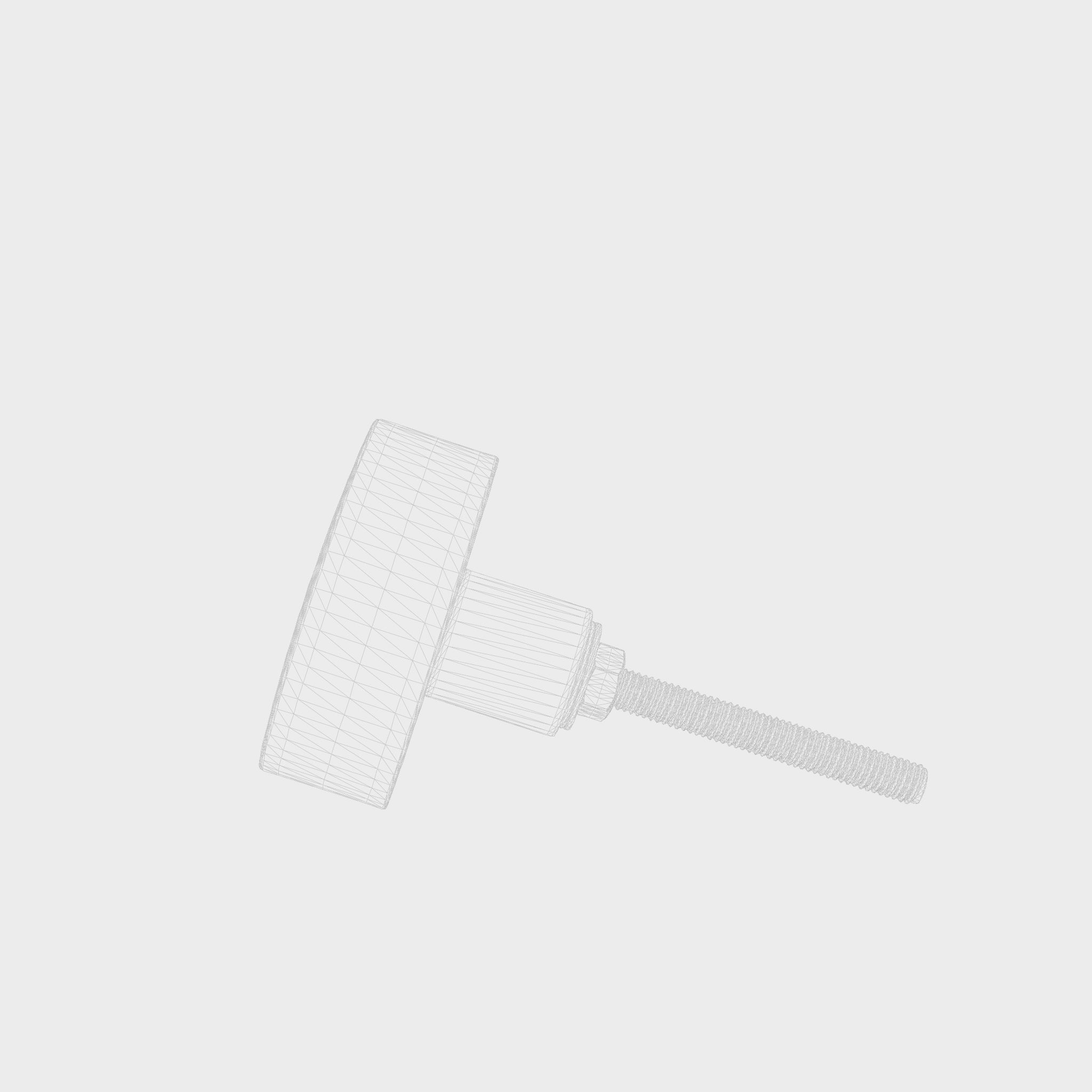 3D Model of a knob in marble with a screw Low-poly 3D model_6