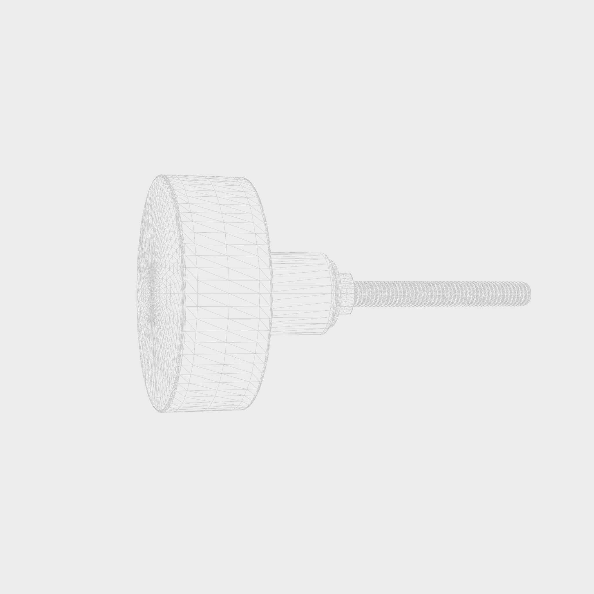 3D Model of a knob in marble with a screw Low-poly 3D model_9