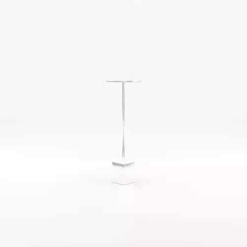 3D Model of a side table in metal with a round table top