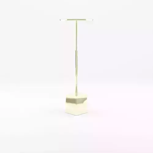 3D Model of a side table in metal with a round table top