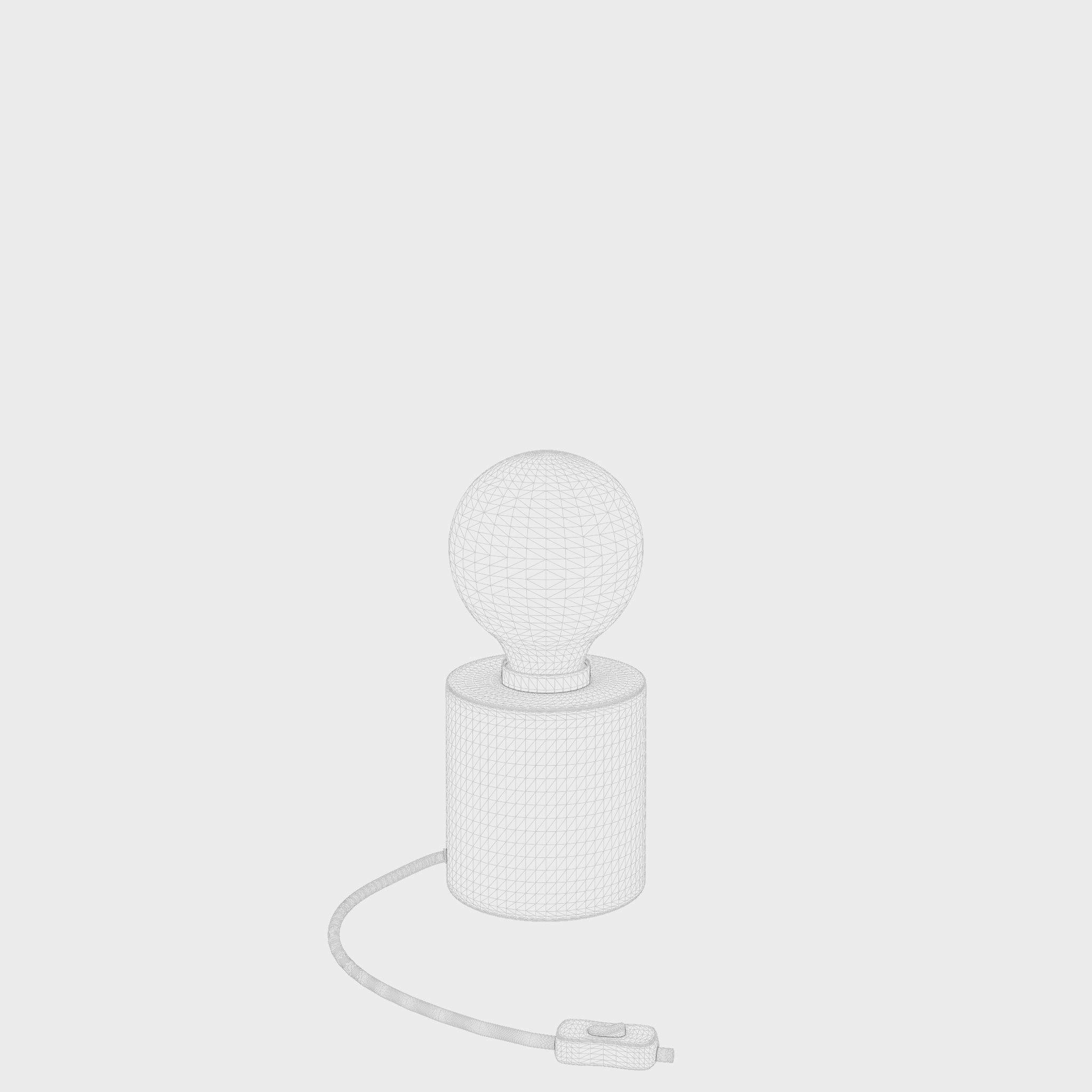 3D Model of Small cylindrical metal lamp base Low-poly 3D model_8