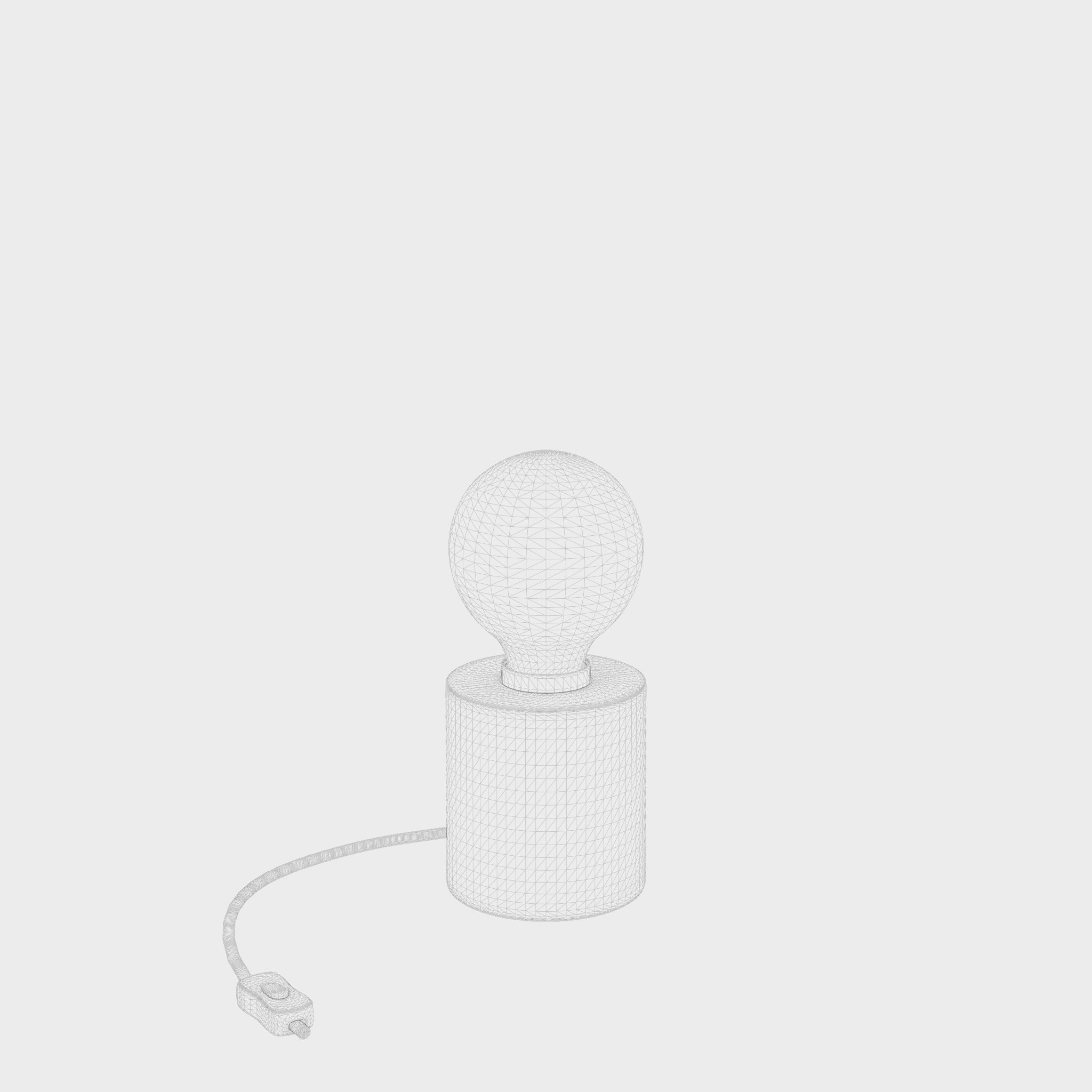 3D Model of Small cylindrical metal lamp base Low-poly 3D model_5