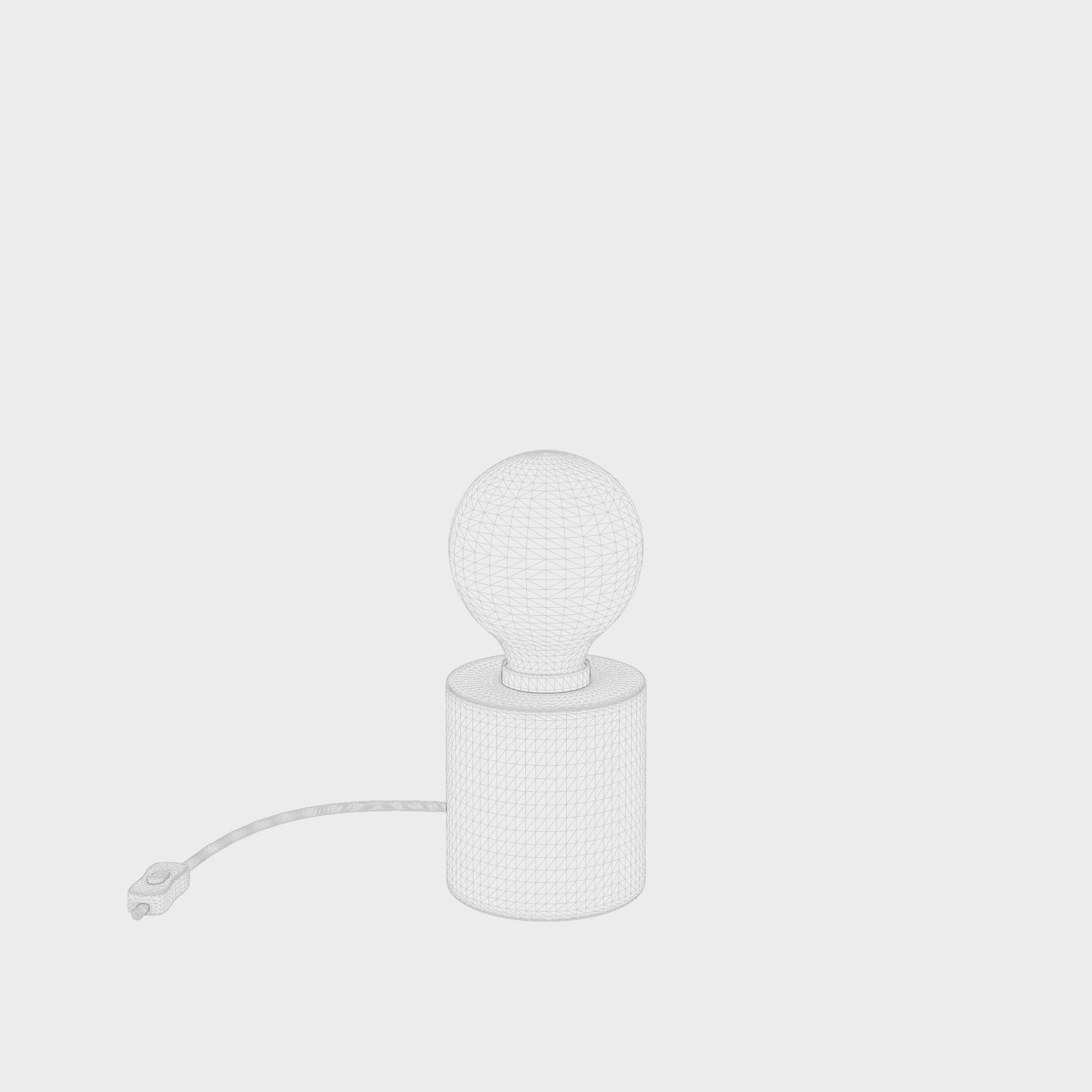 3D Model of Small cylindrical metal lamp base Low-poly 3D model_7