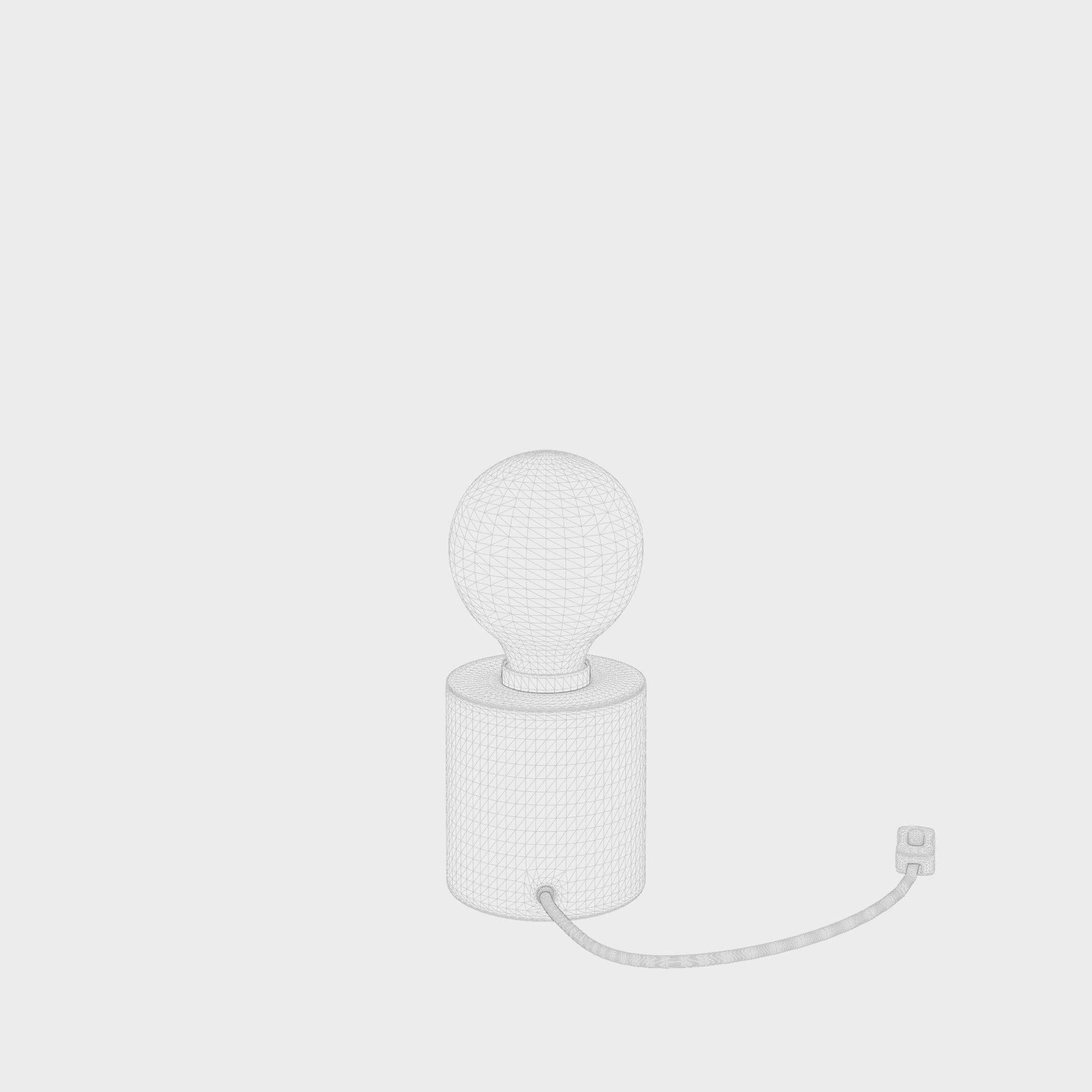 3D Model of Small cylindrical metal lamp base Low-poly 3D model_6