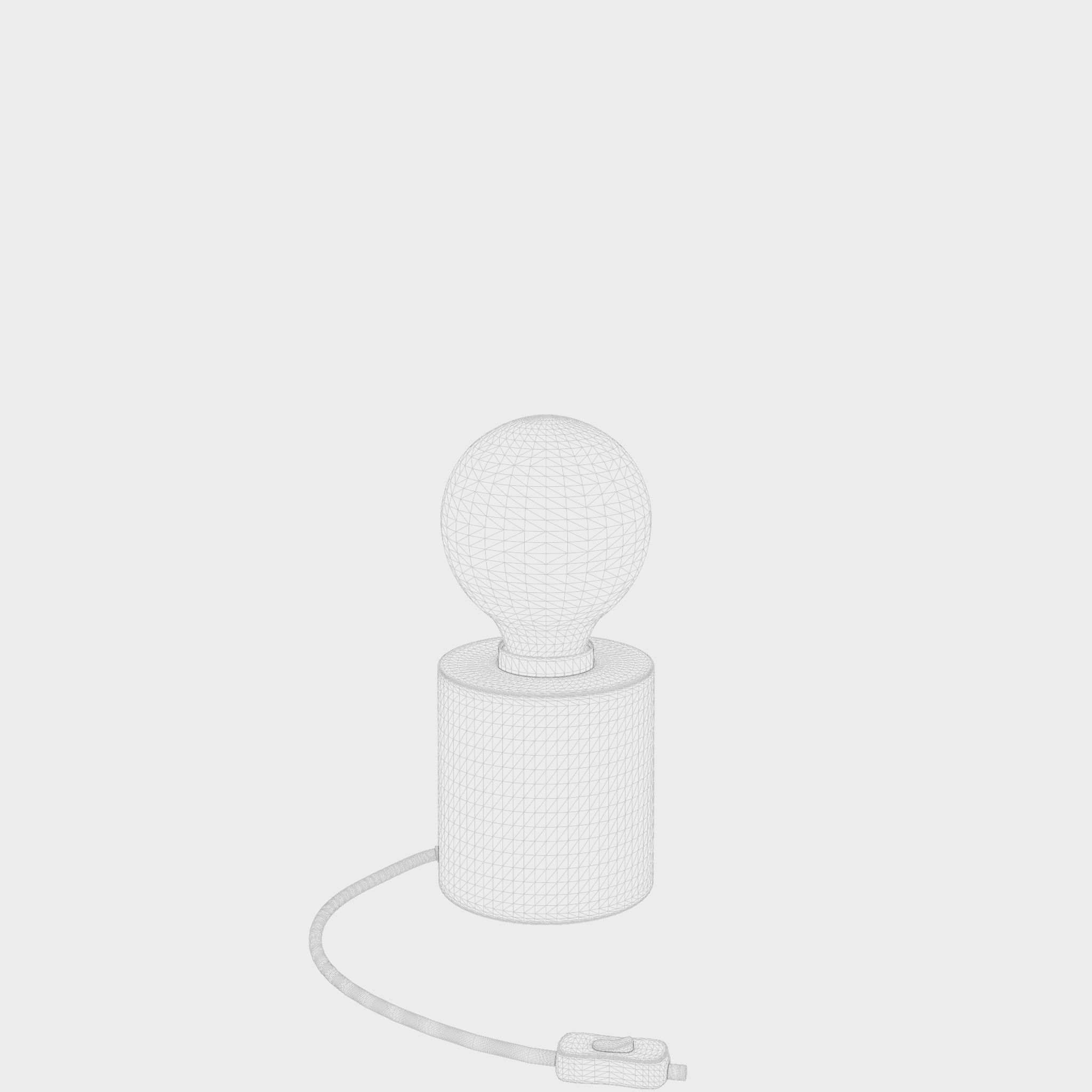 3D Model of Small cylindrical metal lamp base Low-poly 3D model_6