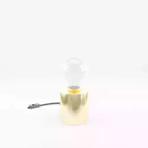 3D Model of Small cylindrical metal lamp base