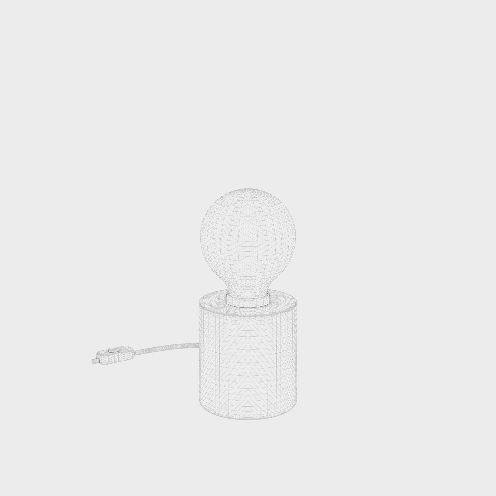 3D Model of Small cylindrical metal lamp base Low-poly 3D model_5