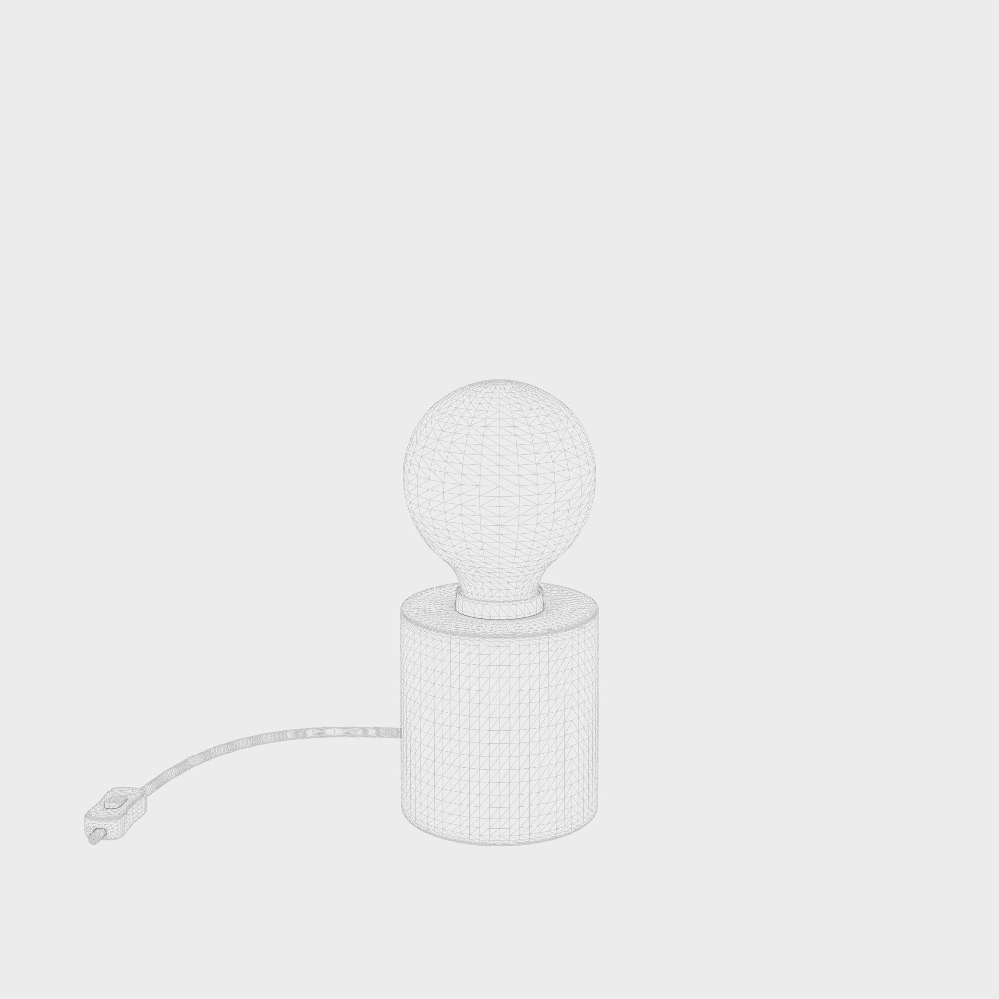 3D Model of Small cylindrical metal lamp base Low-poly 3D model_8