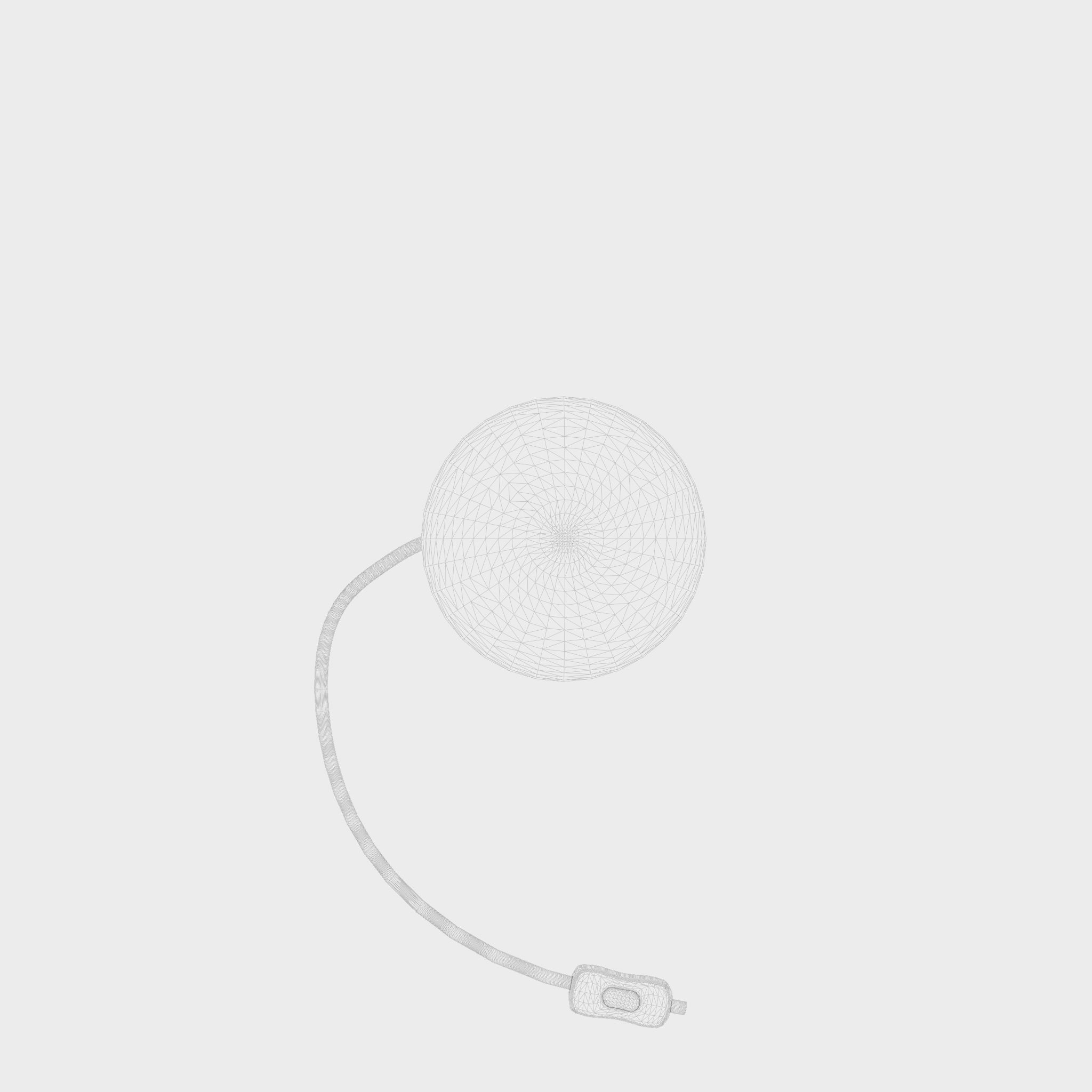 3D Model of Small cylindrical metal lamp base Low-poly 3D model_9