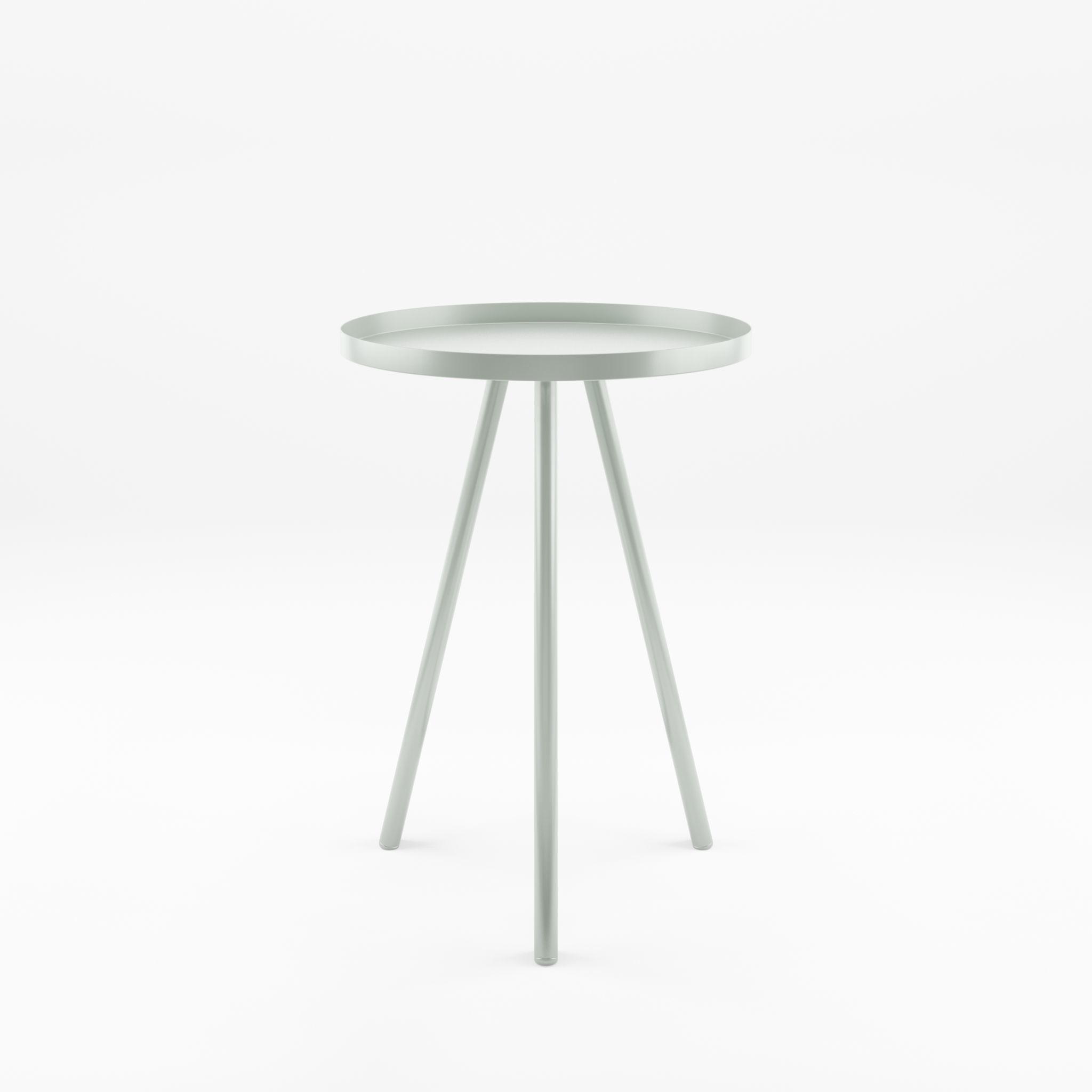 3D Model of a small side table in painted metal Low-poly 3D model_2
