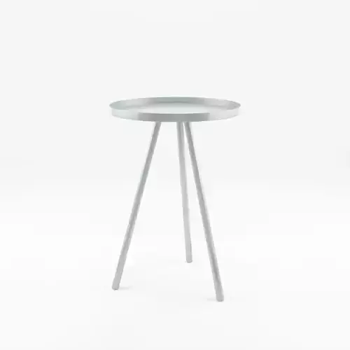 3D Model of a small side table in painted metal