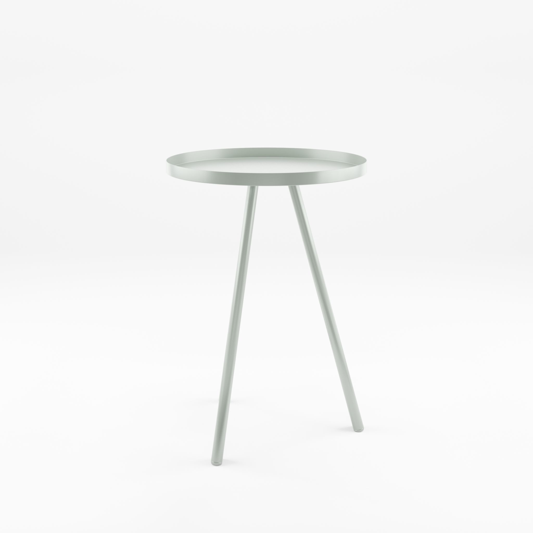 3D Model of a small side table in painted metal Low-poly 3D model_3