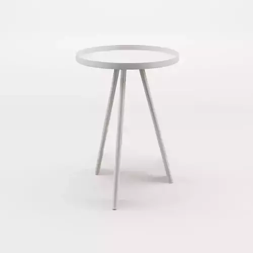 3D Model of a small side table in painted metal
