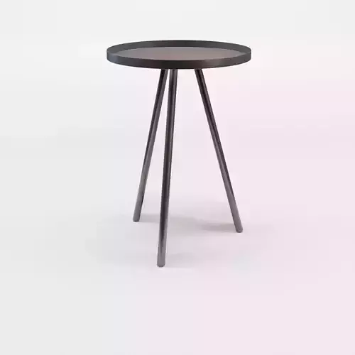 3D Model of a small side table in painted metal