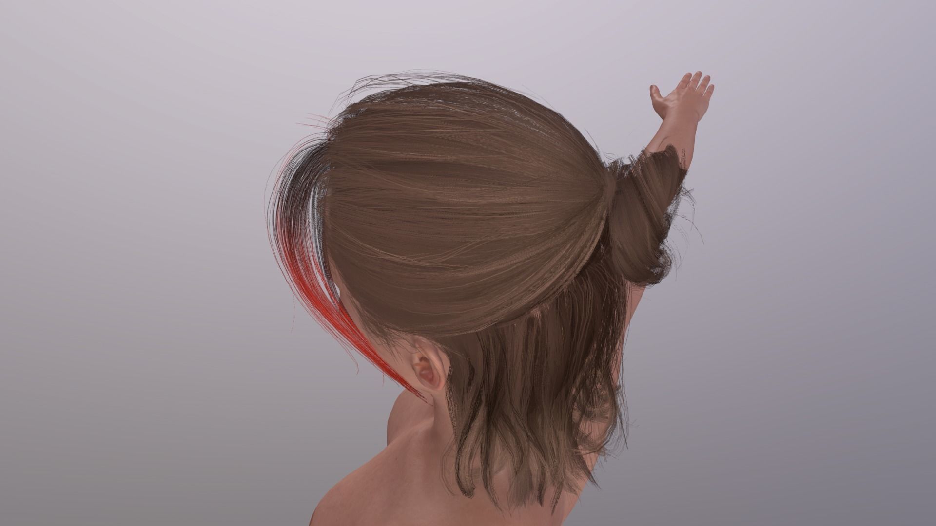 Realistic Girl naked woman Low-poly 3D model_18