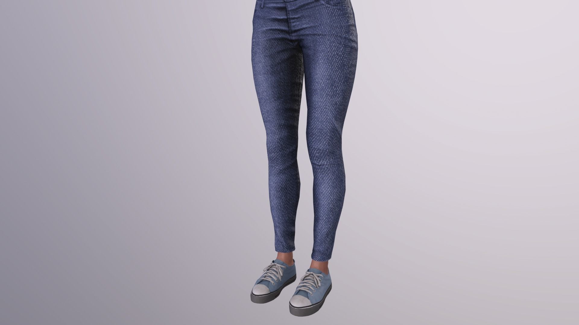 Realistic Girl naked woman Low-poly 3D model_21