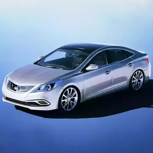 Hyundai Azera 2019 Low-poly 3D model