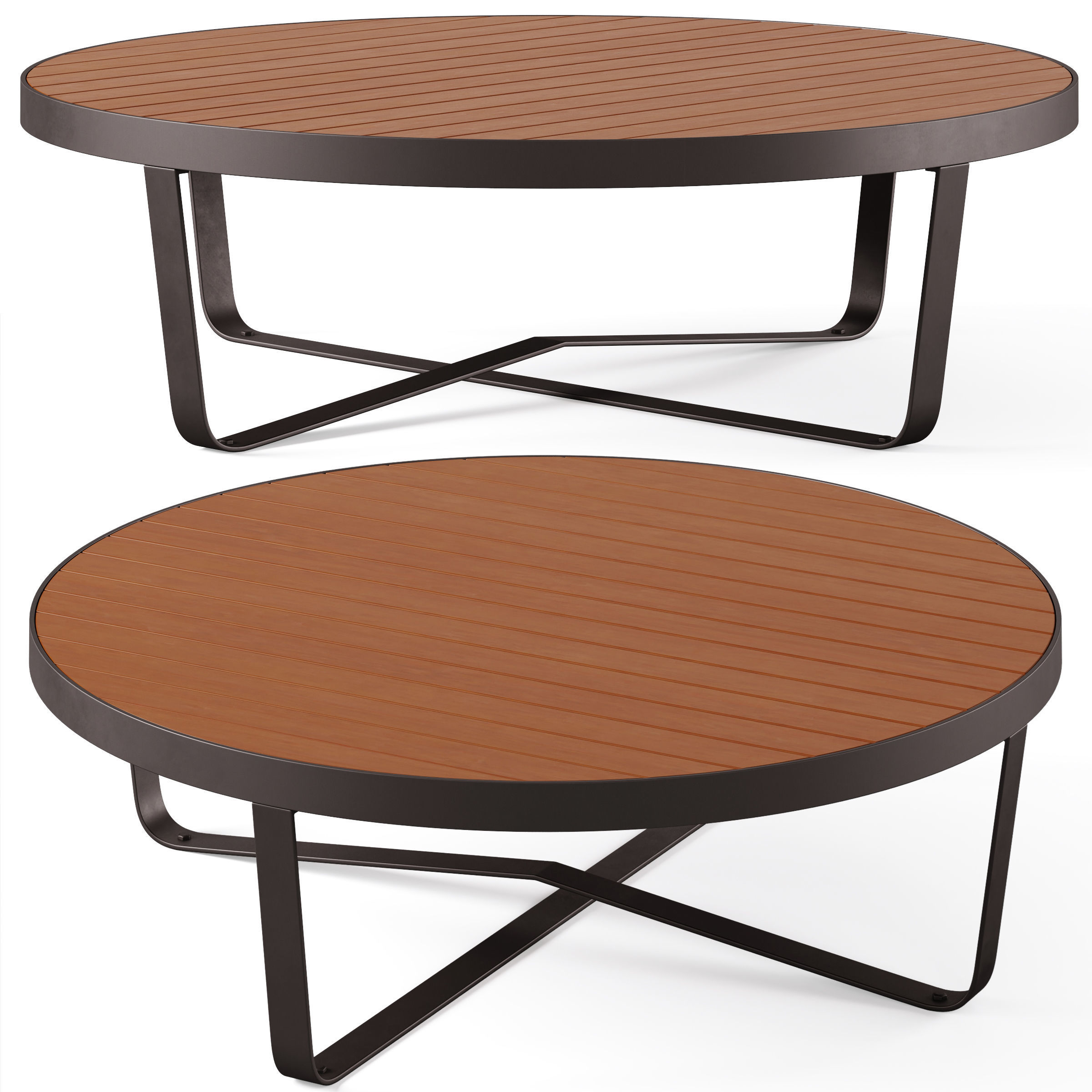 Park benches KARMA with litter bin by Concept urbain 3D model_8