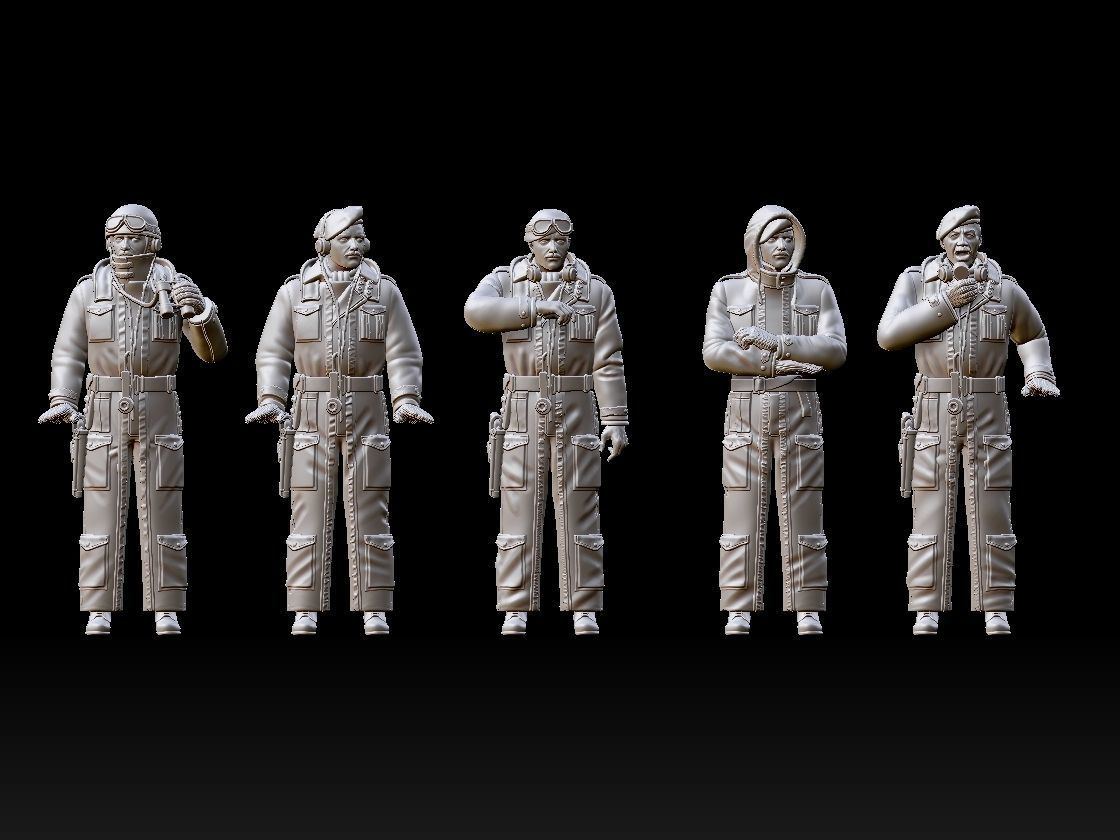 British tank crew ww2 3D print model_1