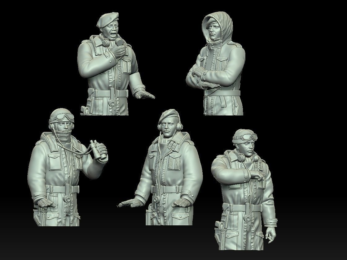 British tank crew ww2 3D print model_13