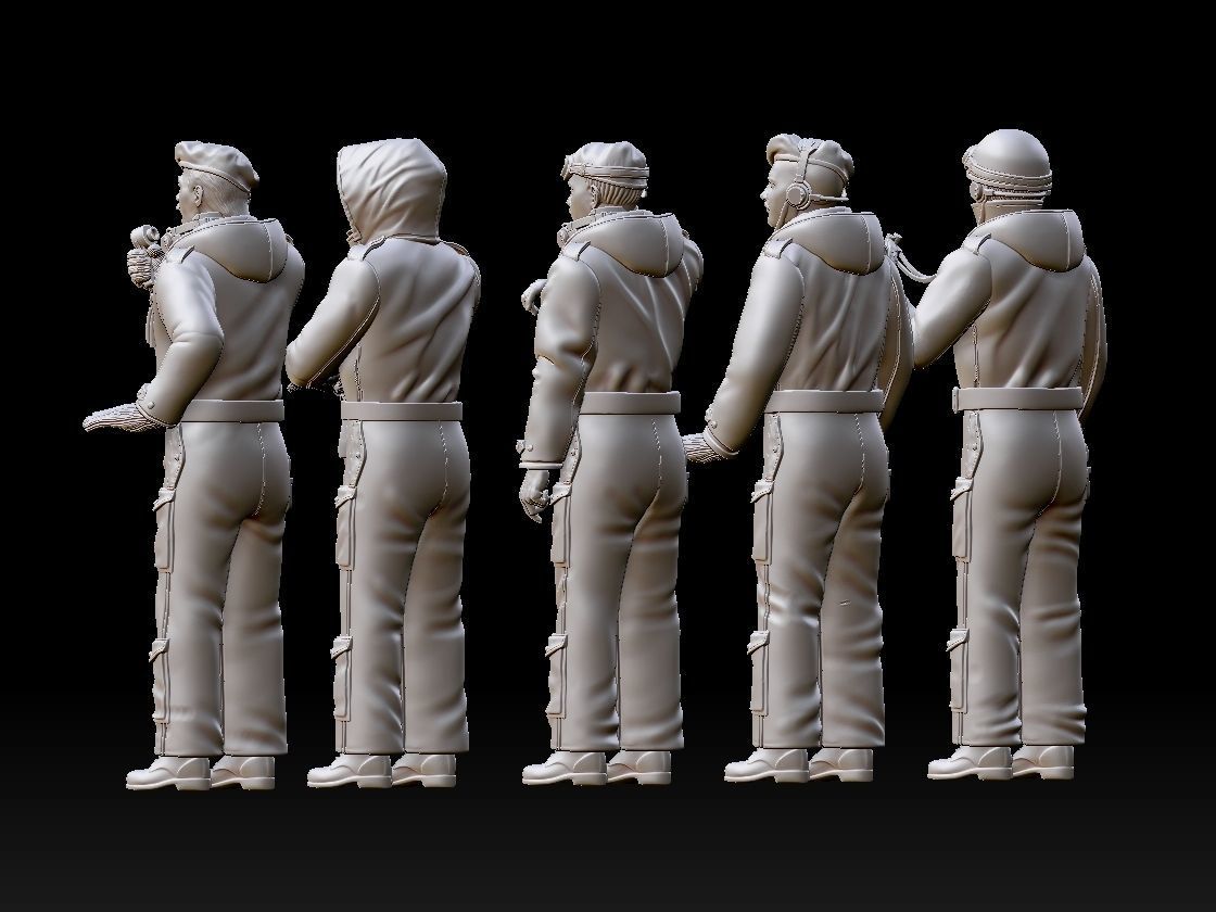 British tank crew ww2 3D print model_7