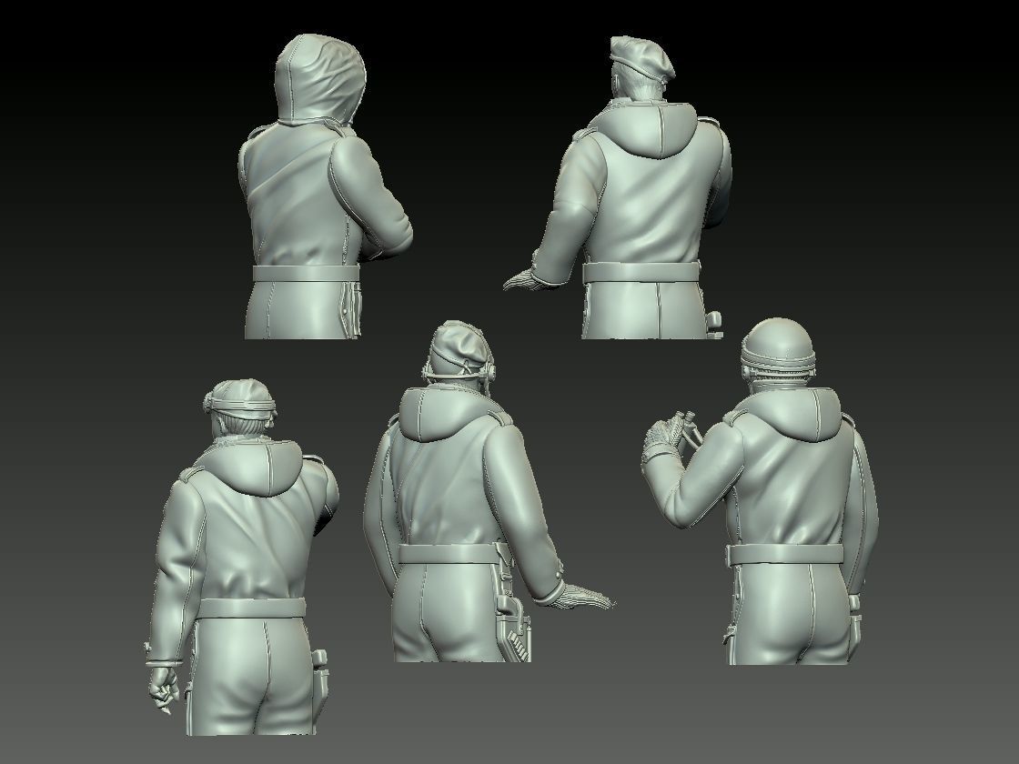 British tank crew ww2 3D print model_9