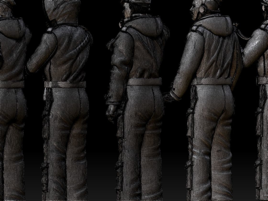 British tank crew ww2 3D print model_14