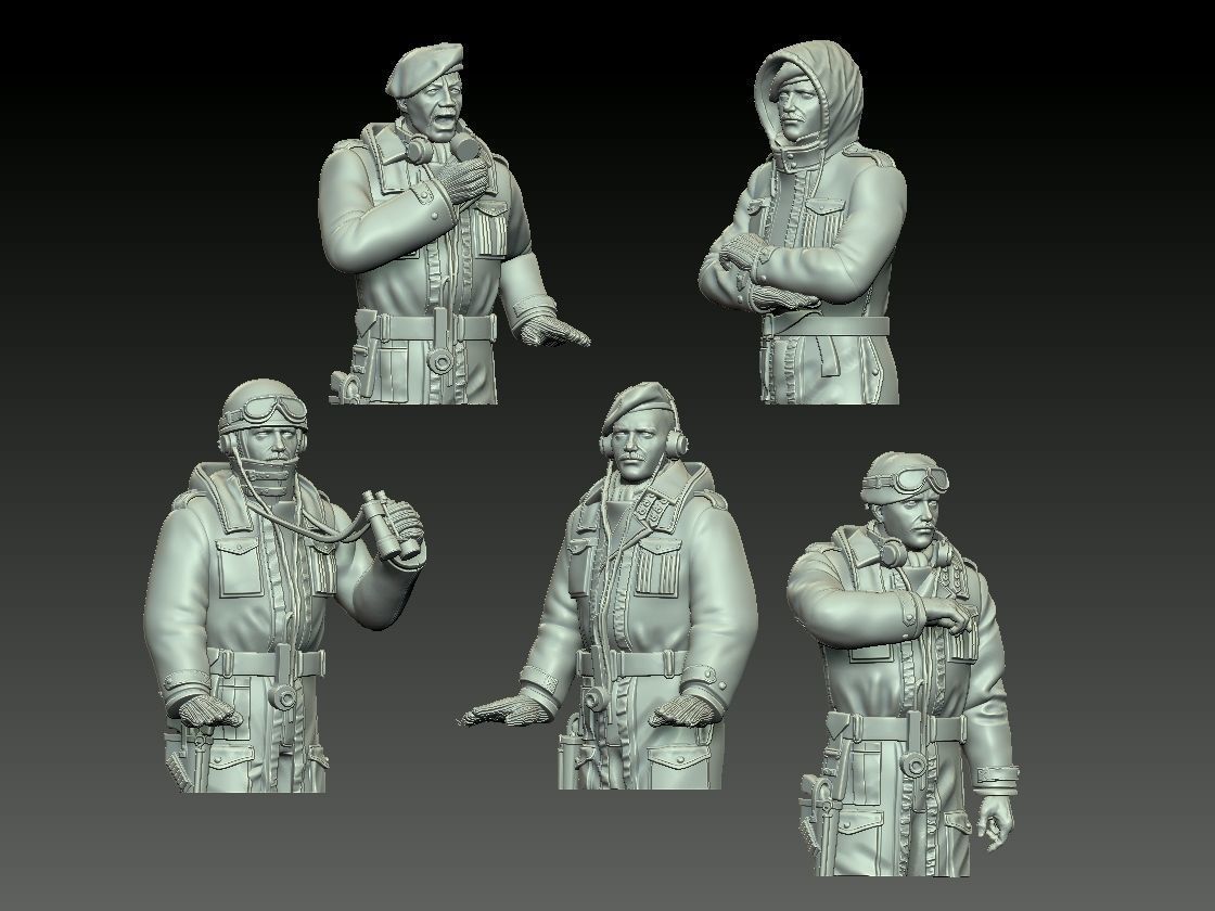 British tank crew ww2 3D print model_16