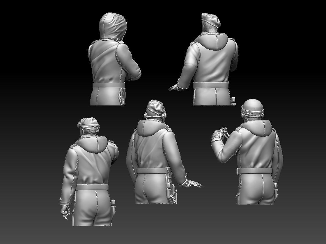 British tank crew ww2 3D print model_4