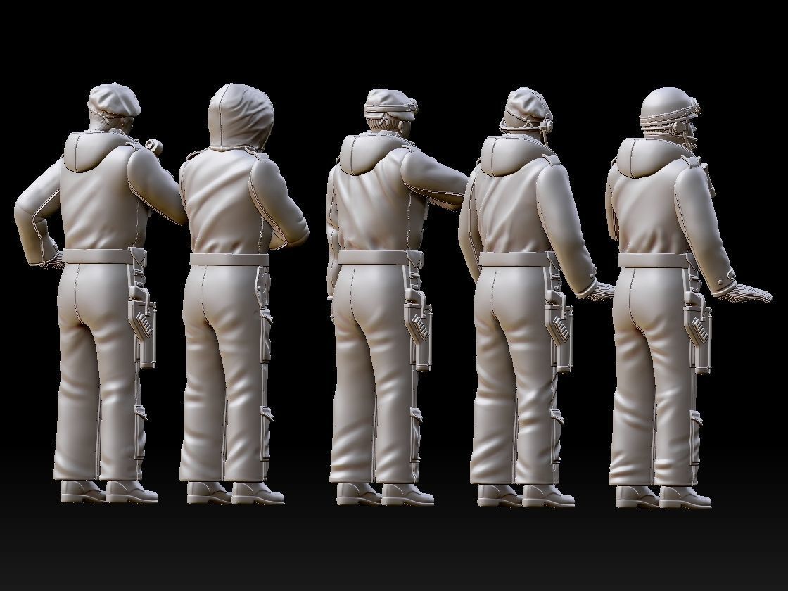 British tank crew ww2 3D print model_6