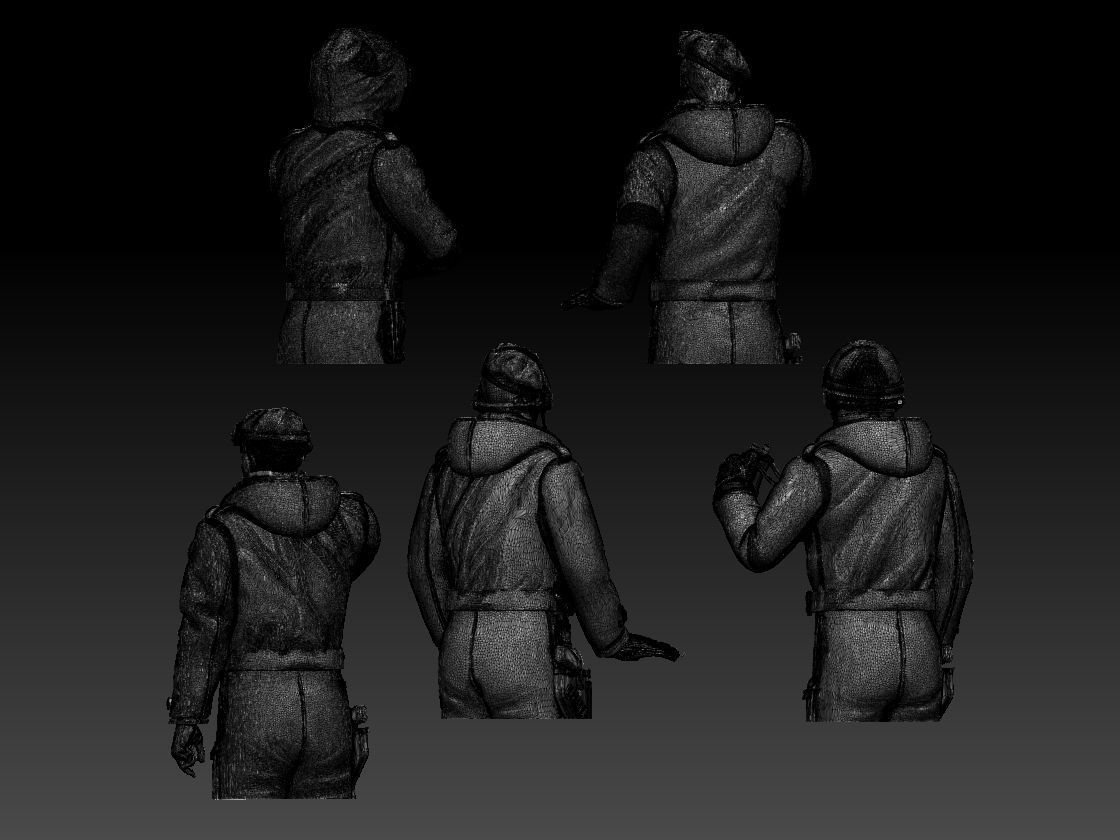 British tank crew ww2 3D print model_10