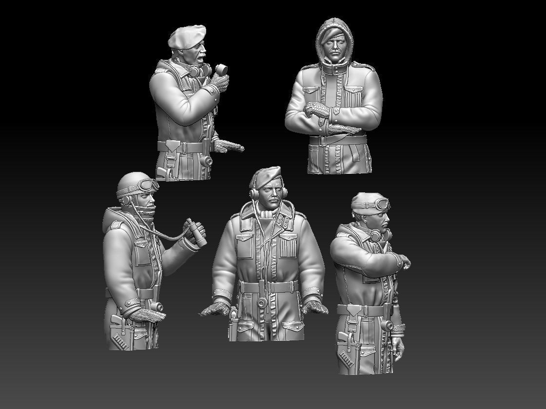 British tank crew ww2 3D print model_2