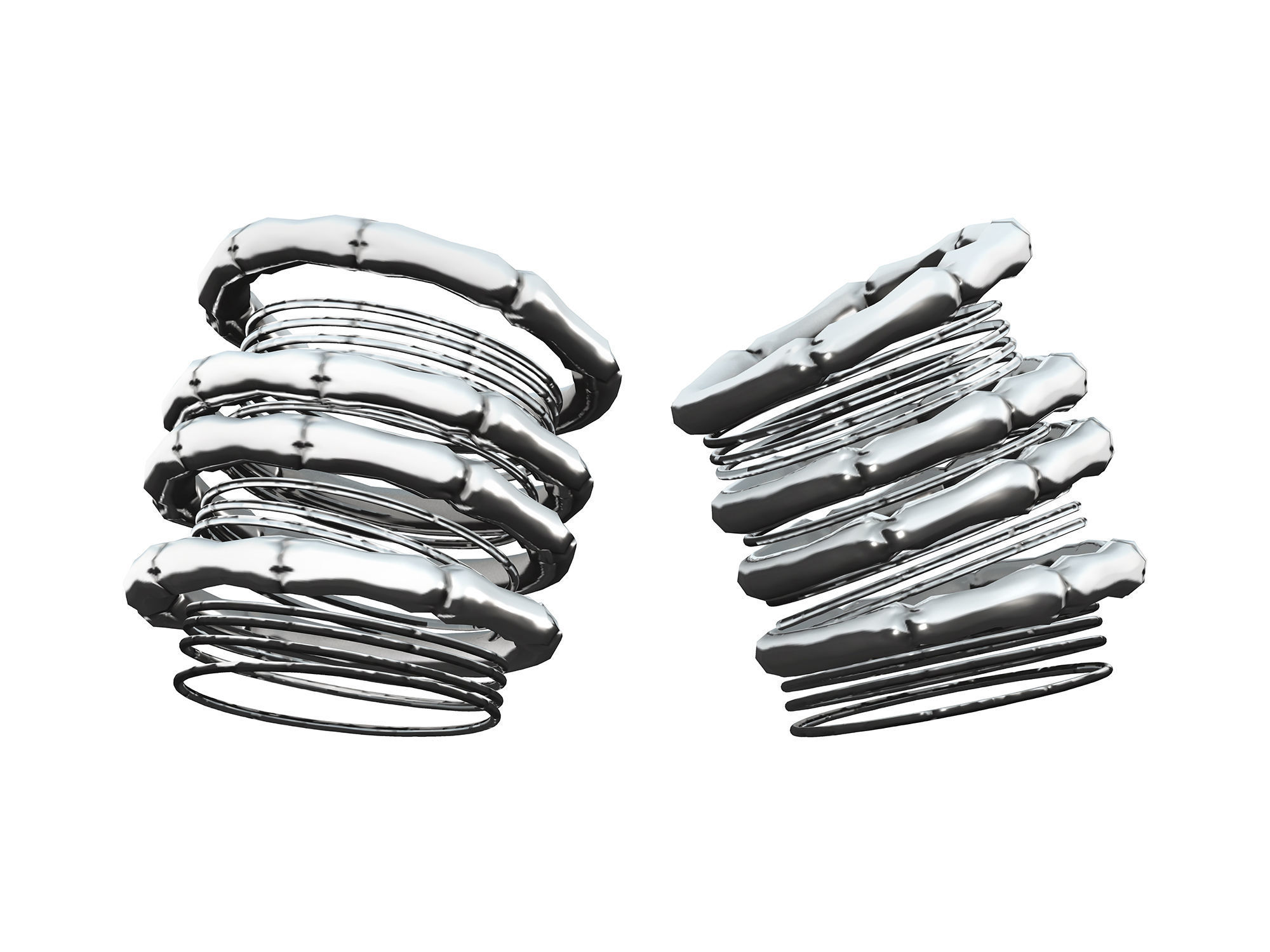 Full Female Rapper Outfit Low-poly 3D model_6