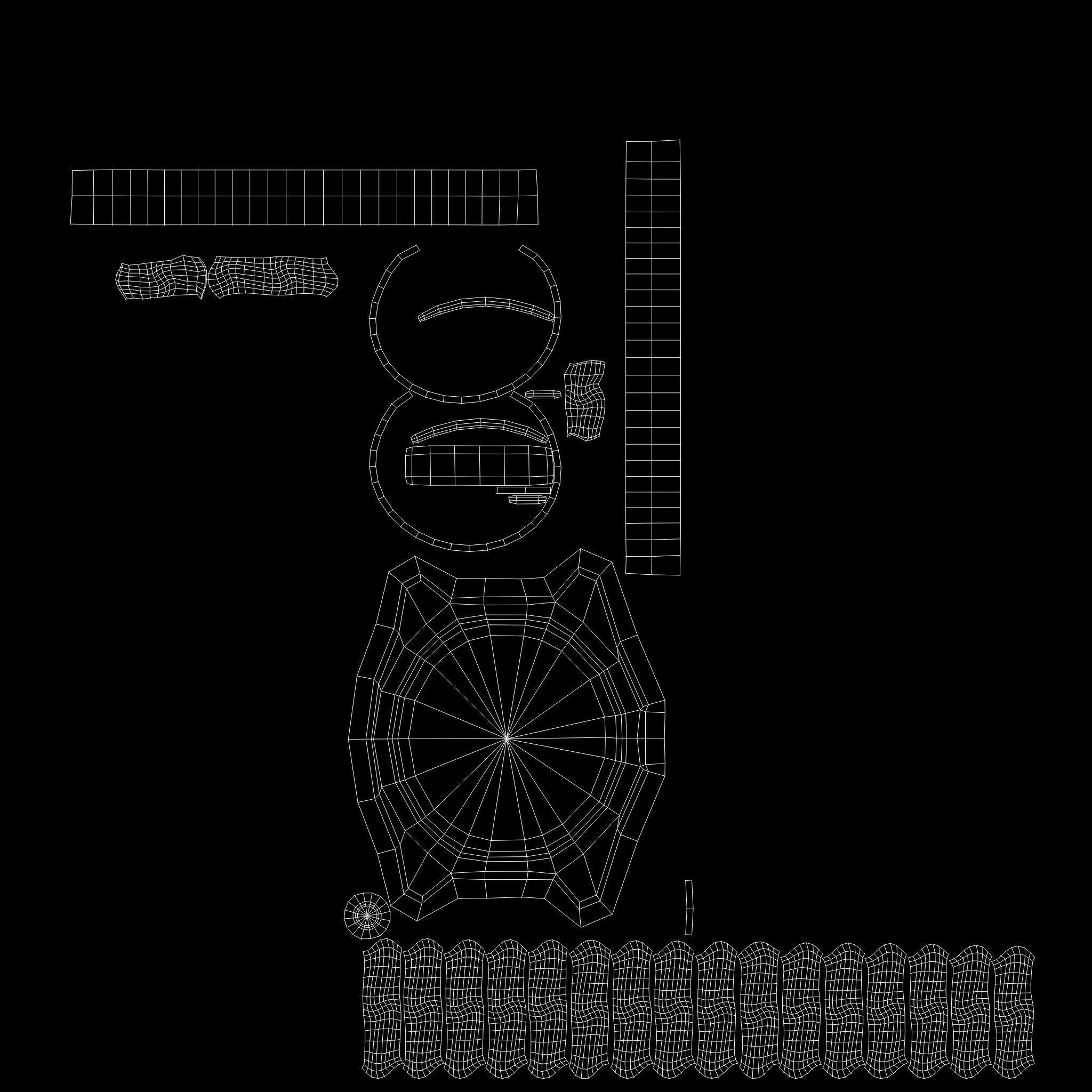 Full Female Rapper Outfit Low-poly 3D model_16