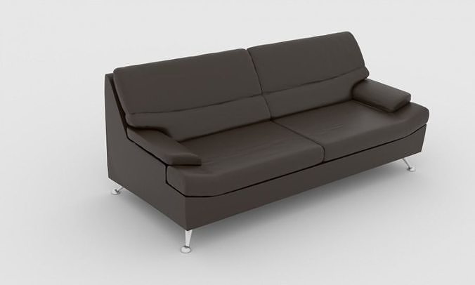 Couch 3D leather sofa 3D model