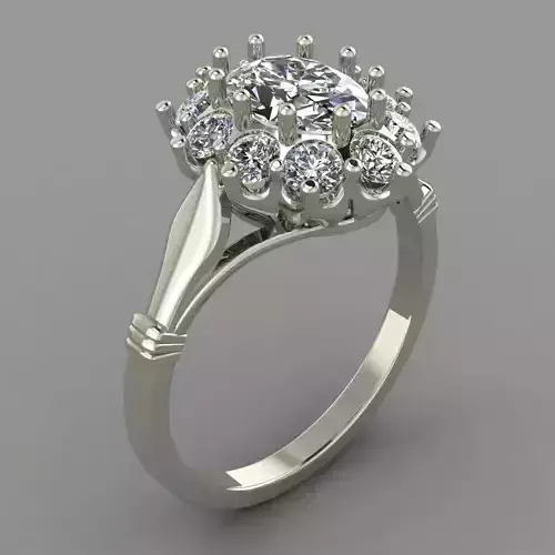 Naples round cut engagement ring 40
