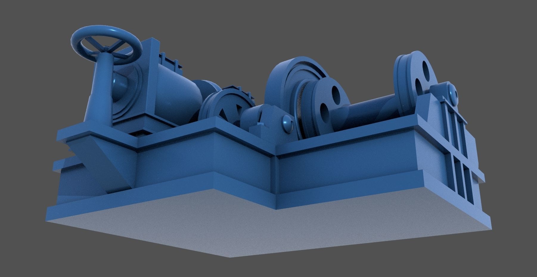 WW2 Littorio Class winches - Personal license - 1-200 scale 3D print model_6