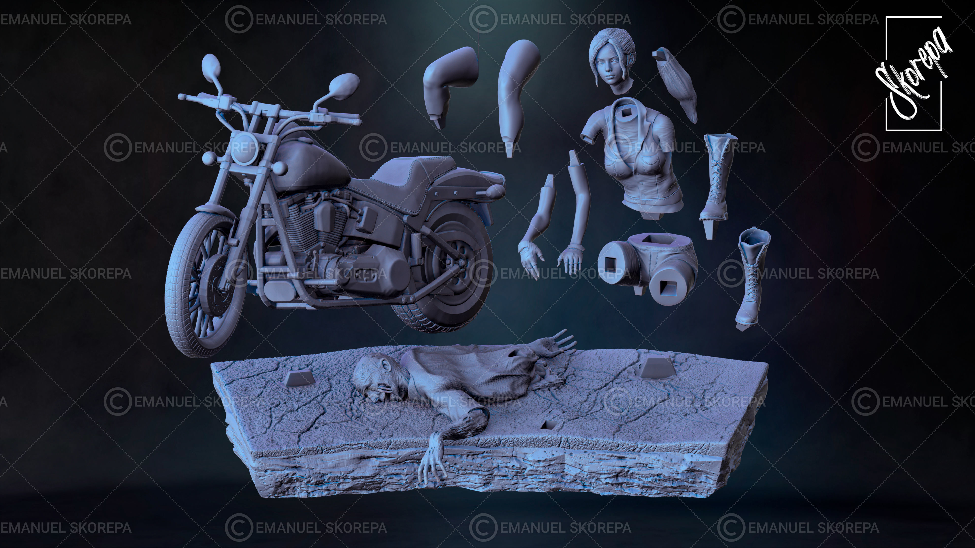 Claire Redfield  3D print model_9