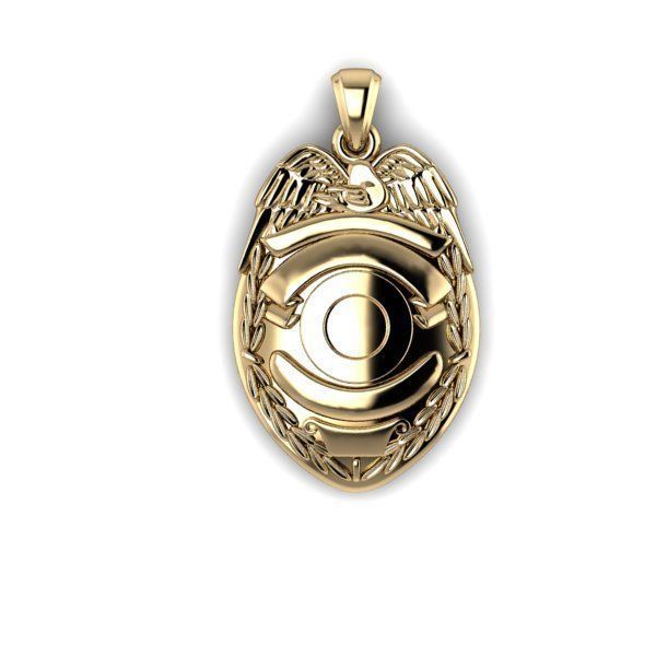 Personalize Police Badge with Your Rank  Number  Department 3D print model_18