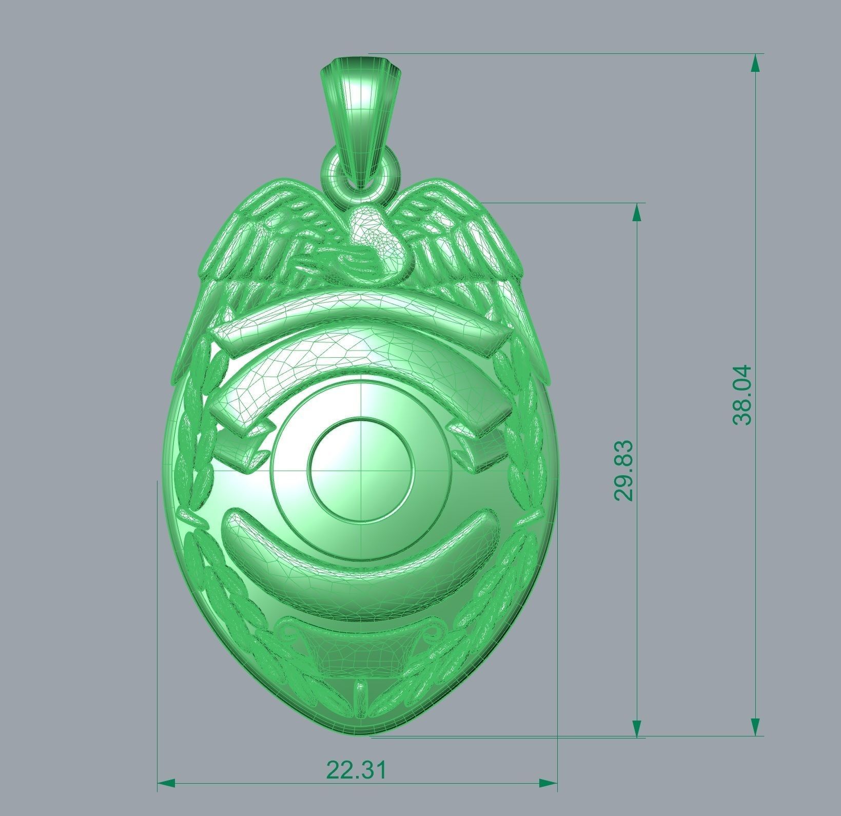 Personalize Police Badge with Your Rank  Number  Department 3D print model_16