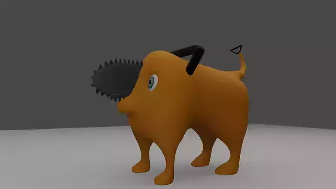pochitha 3d model bull with chainsaw