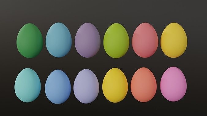 Easter Sale Egg Set 3D model 3D model 3