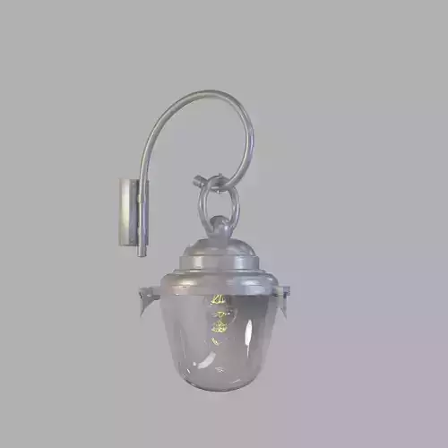 SAVOY OUTDOOR WALL LIGHT WITH GLASS SHADE ANTIQUE SILVER 3D model