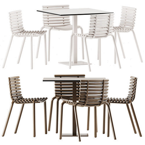 Mona Table and Tuba Chair by Diabla 3D model
