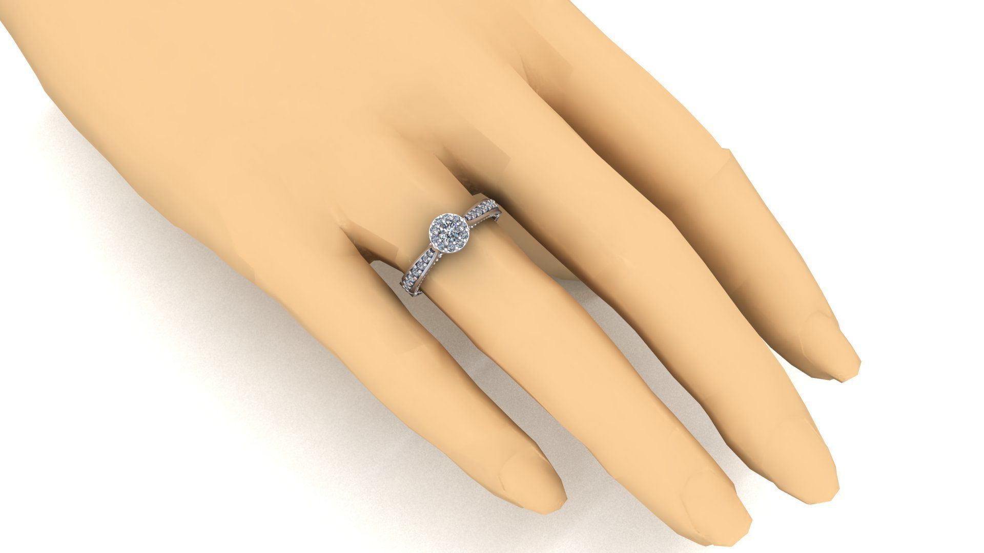 Anel noivado  3D print model_4