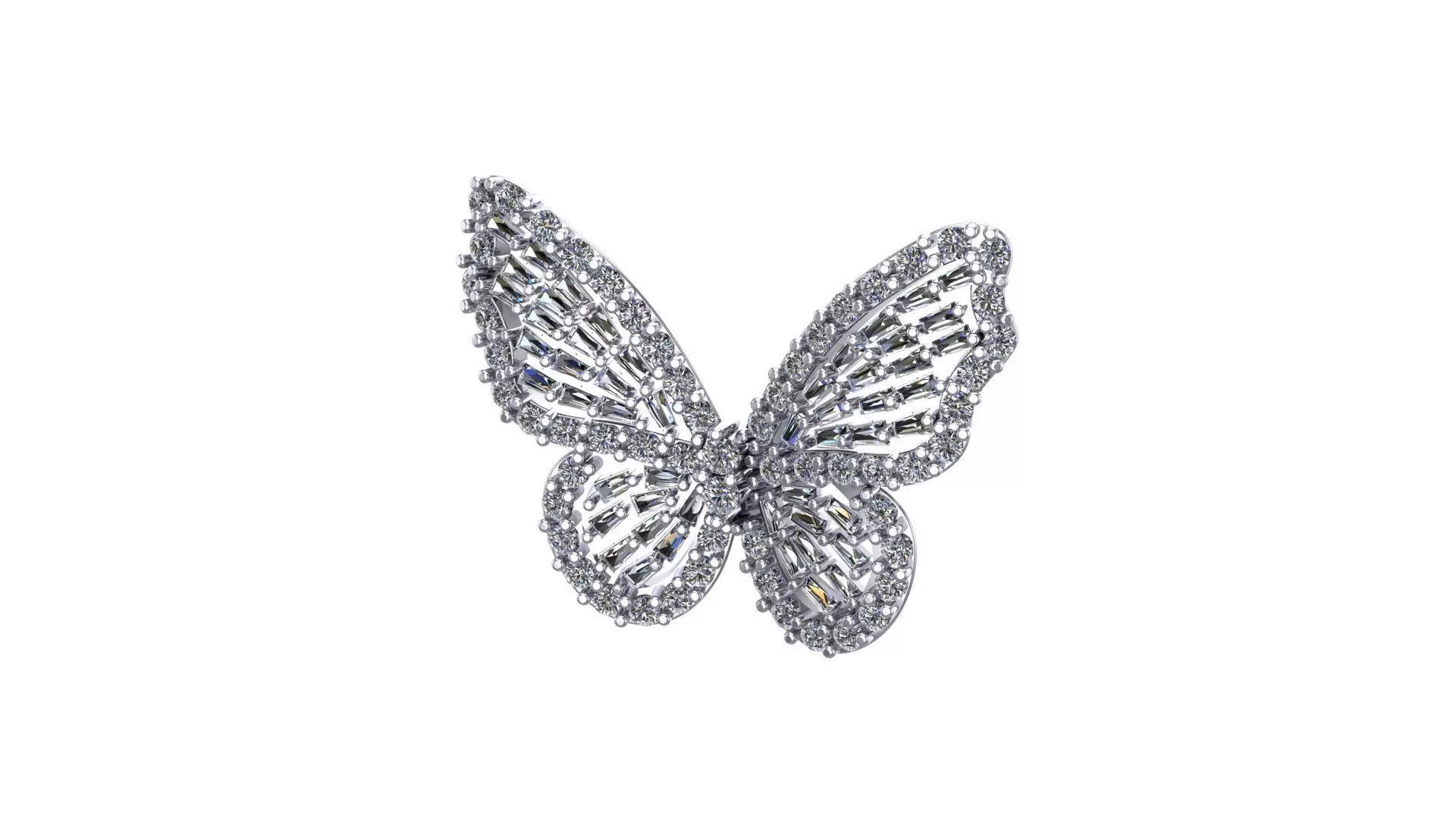 Borboleta cravada para anel  3D print model_0