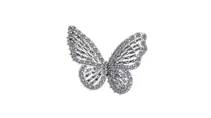 Borboleta cravada para anel 