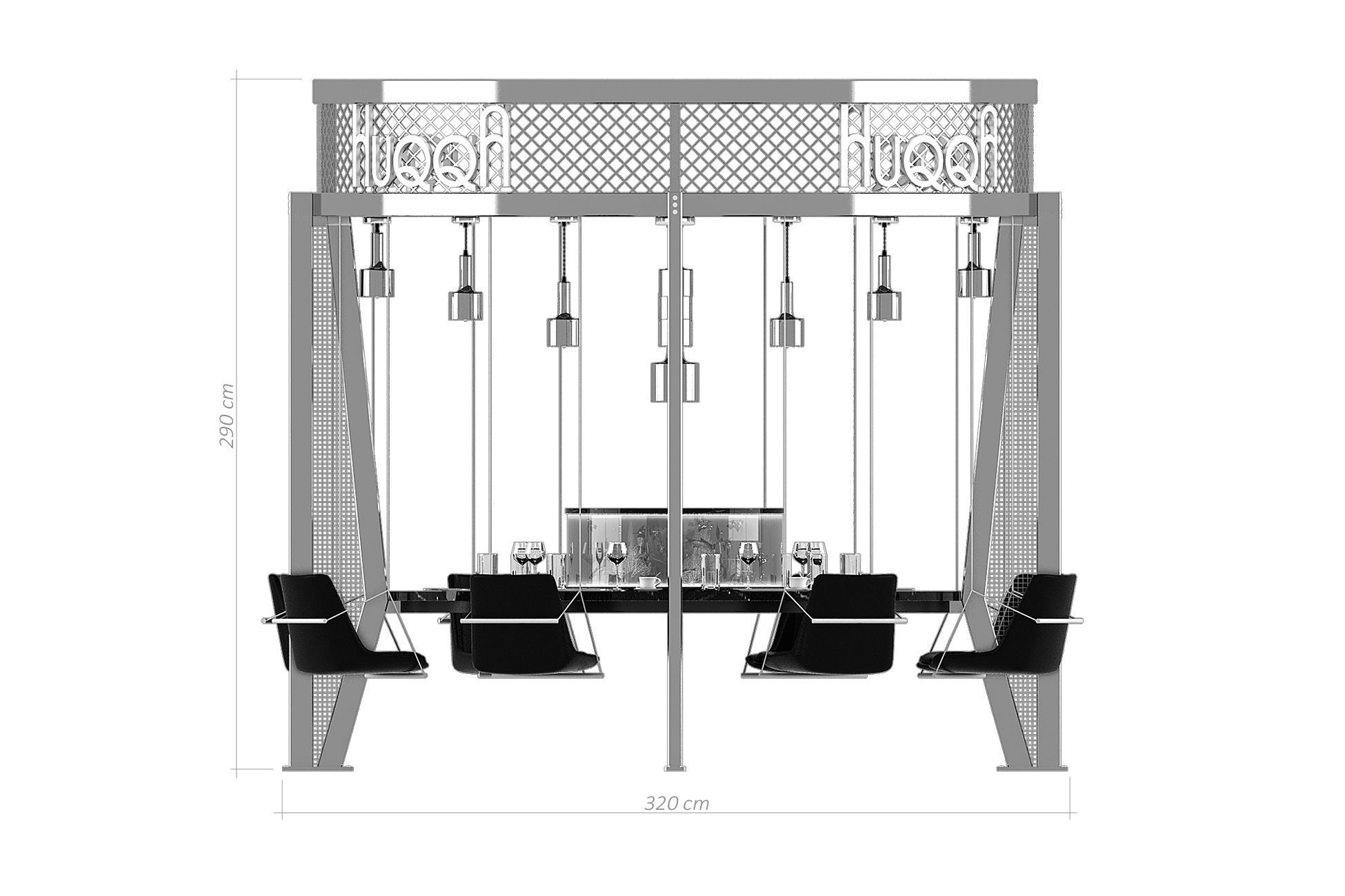 swing table new design special design 3D model_4